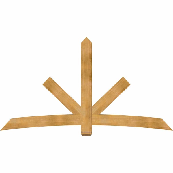 Ekena Millwork Alberta Rough Sawn Timber Gable Bracket, Western Red Cedar, 96"W x 52"H x 2"D x 6"F, 13/12 Pitch GBW096X52X0206ALB00RWR - main